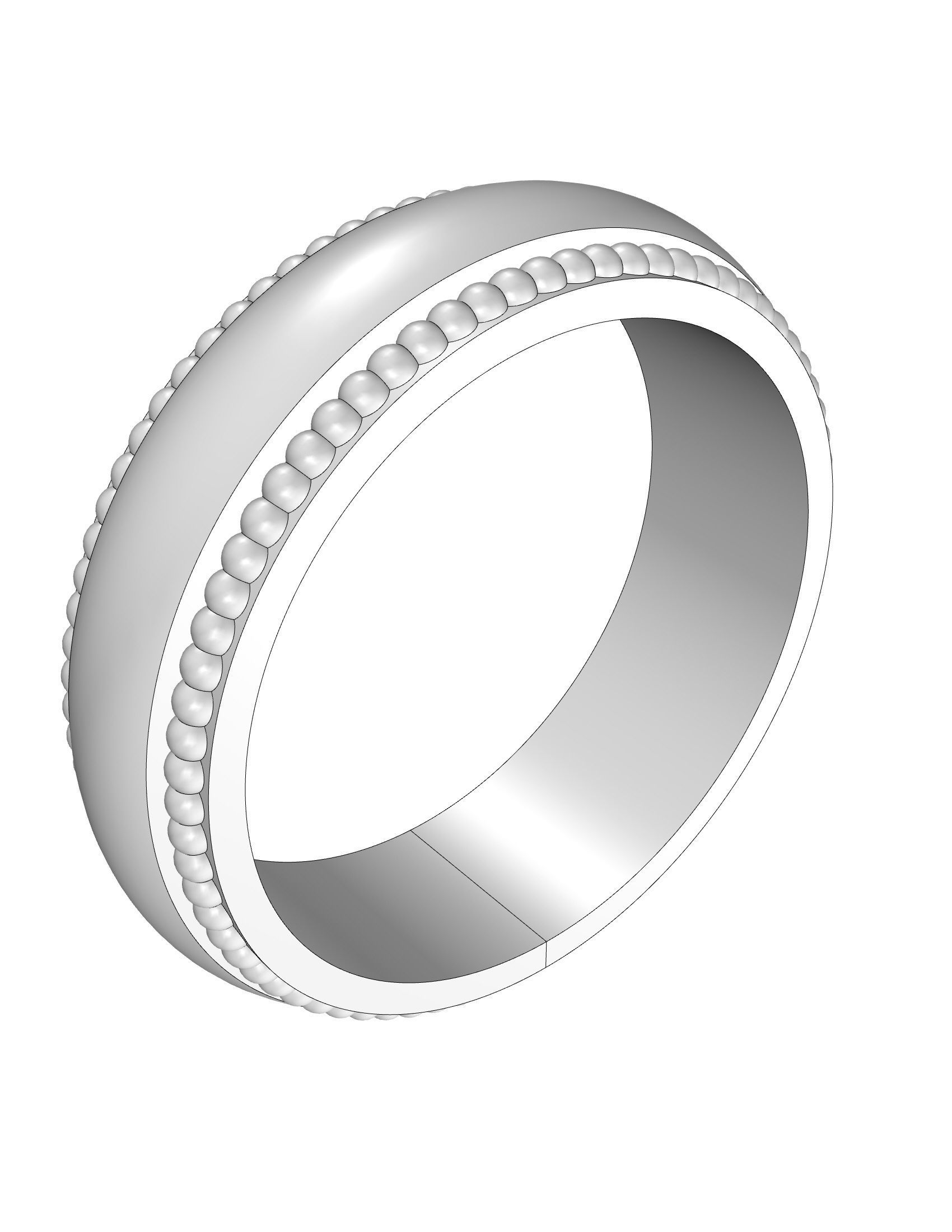 Wedding Band Men 3D print model_3