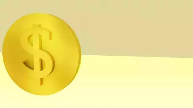 Stock market crash 3D model