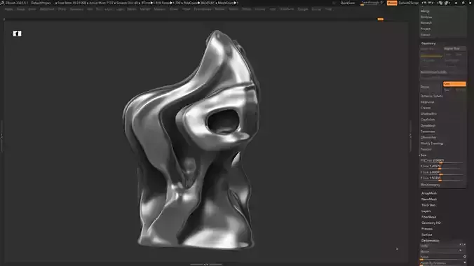 Modern Abstract Decorative sculpture 3d print model 42