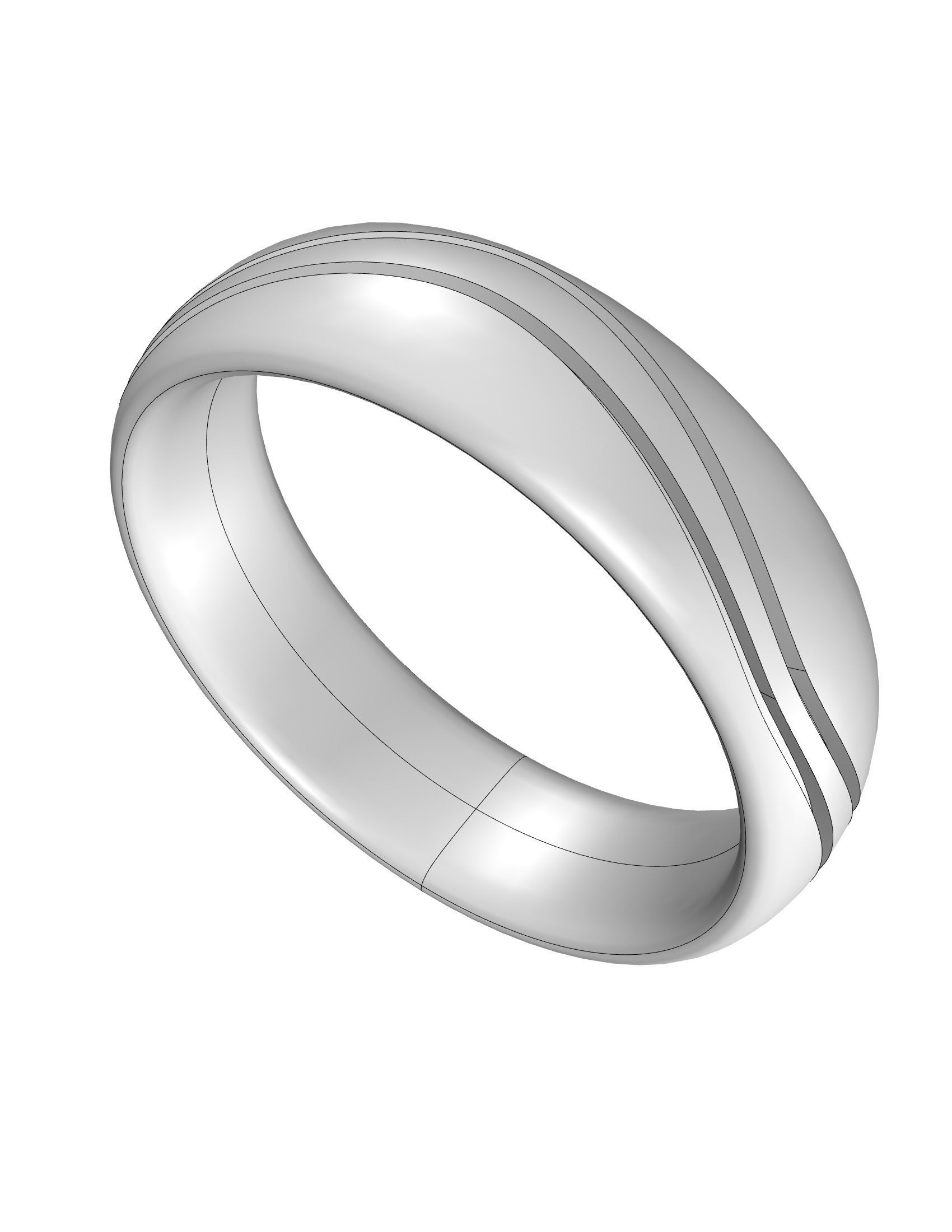 Wedding Band Men 3D print model_2