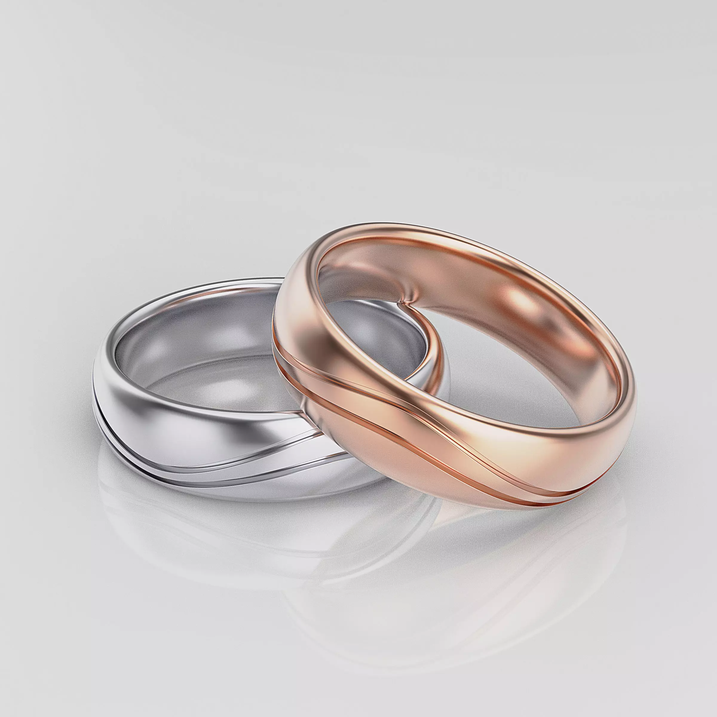 Wedding Band Men 3D print model_0