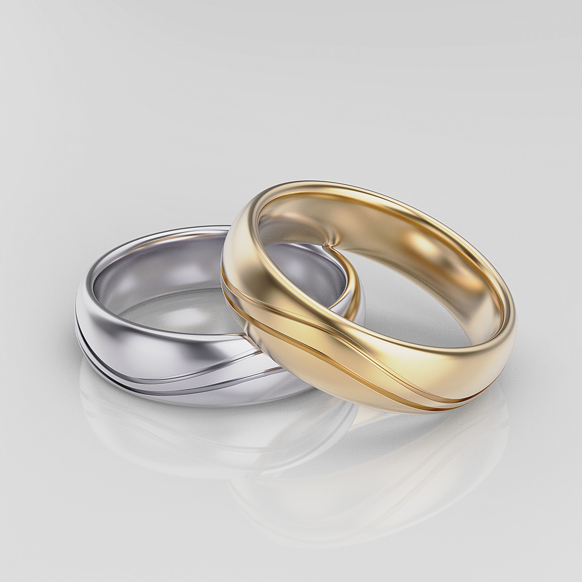 Wedding Band Men 3D print model_14