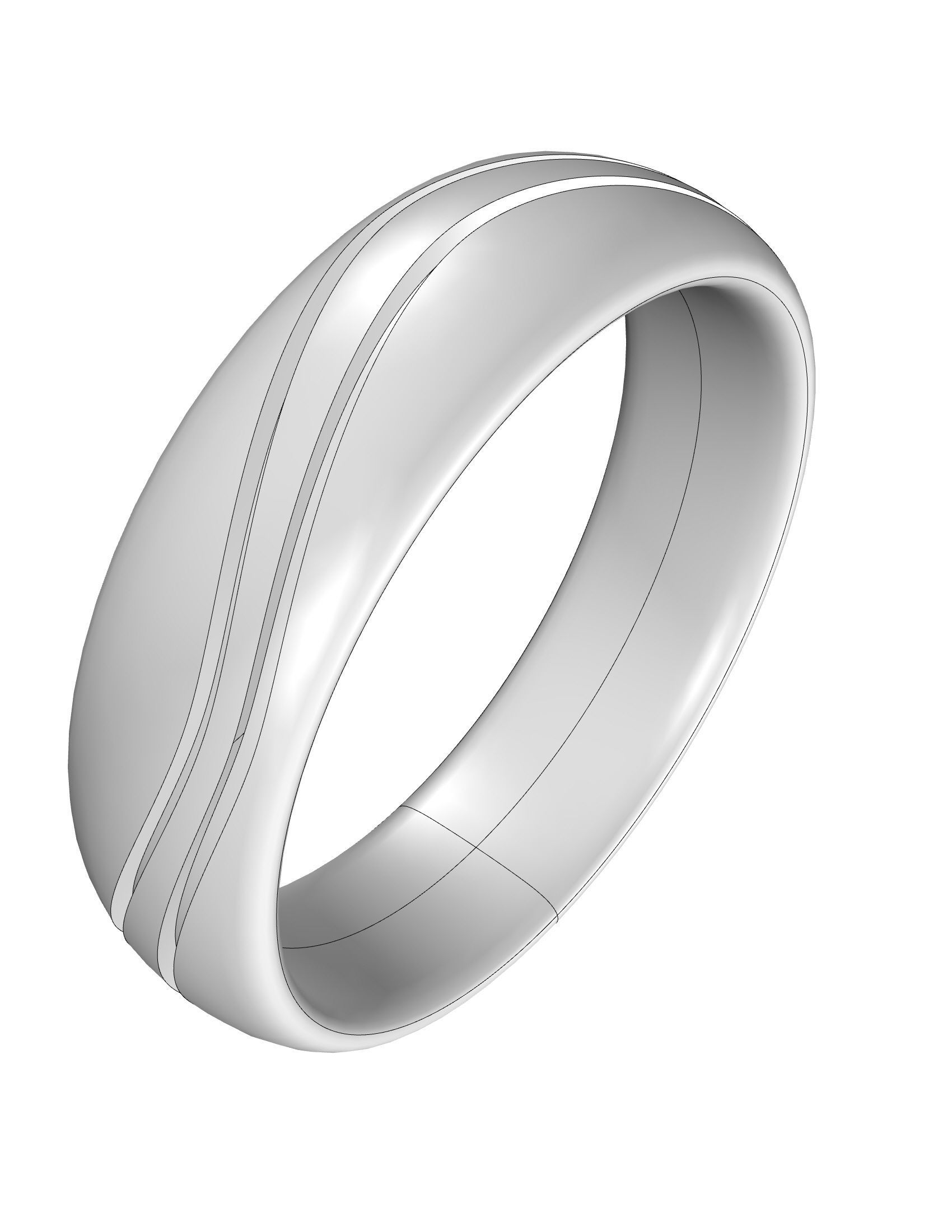 Wedding Band Men 3D print model_3
