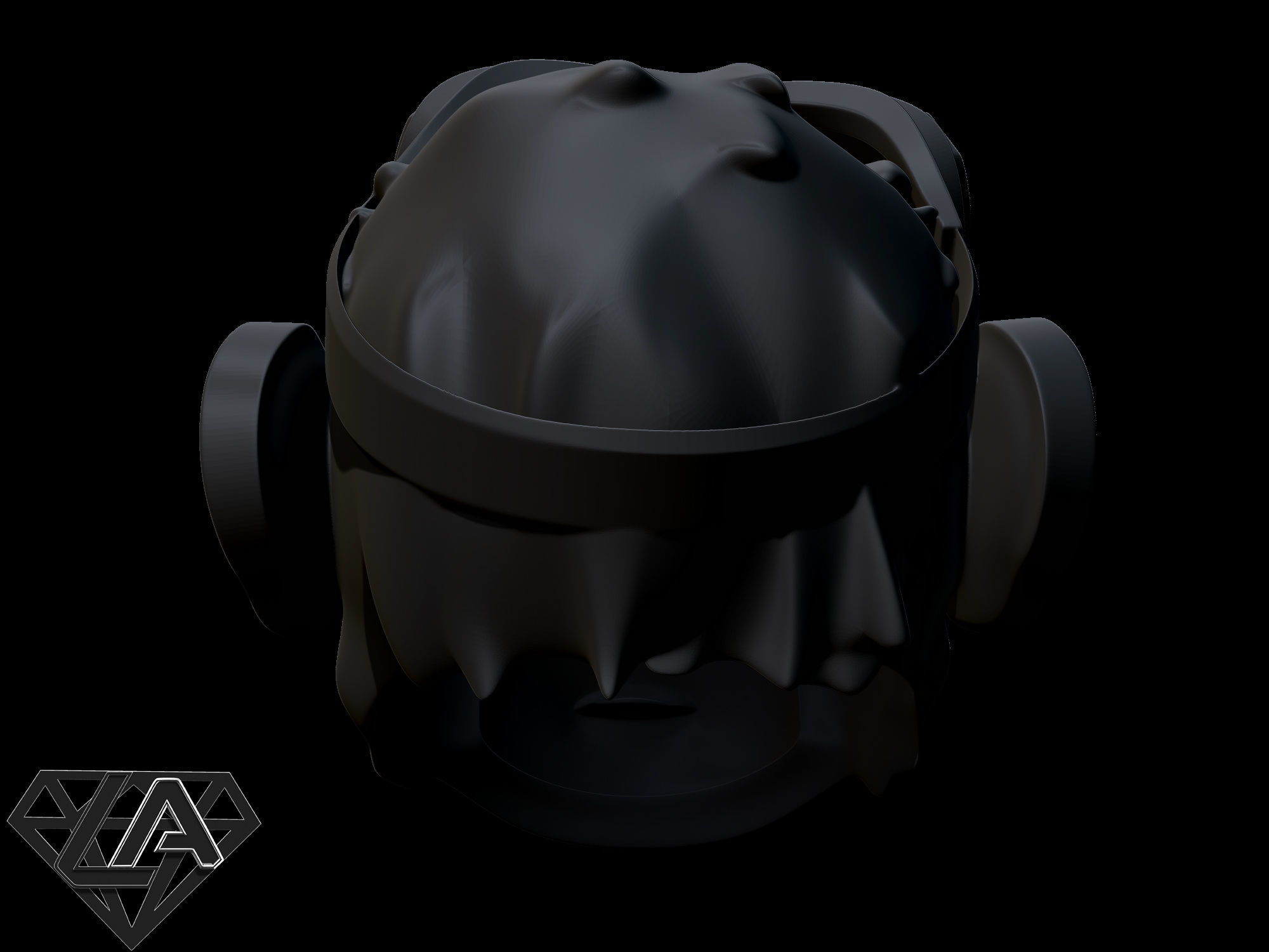 Monkey Pogo custom helmet 3D print model_7