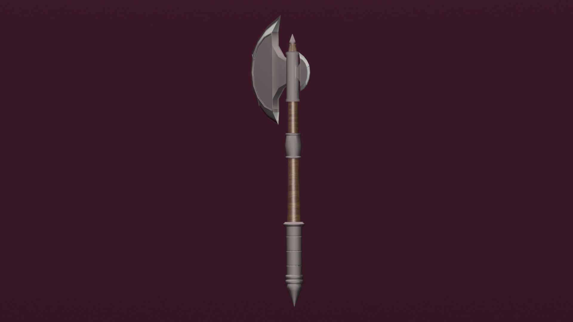 Axe model sword Low-poly 3D model_4