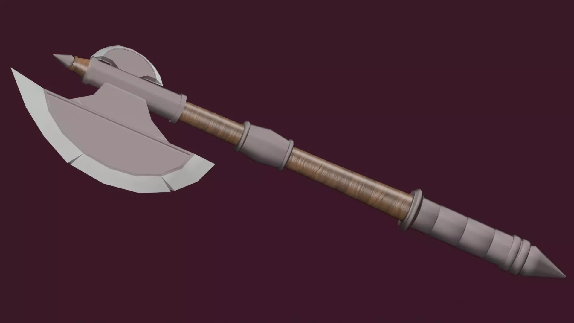 Axe model sword Low-poly 3D model_0