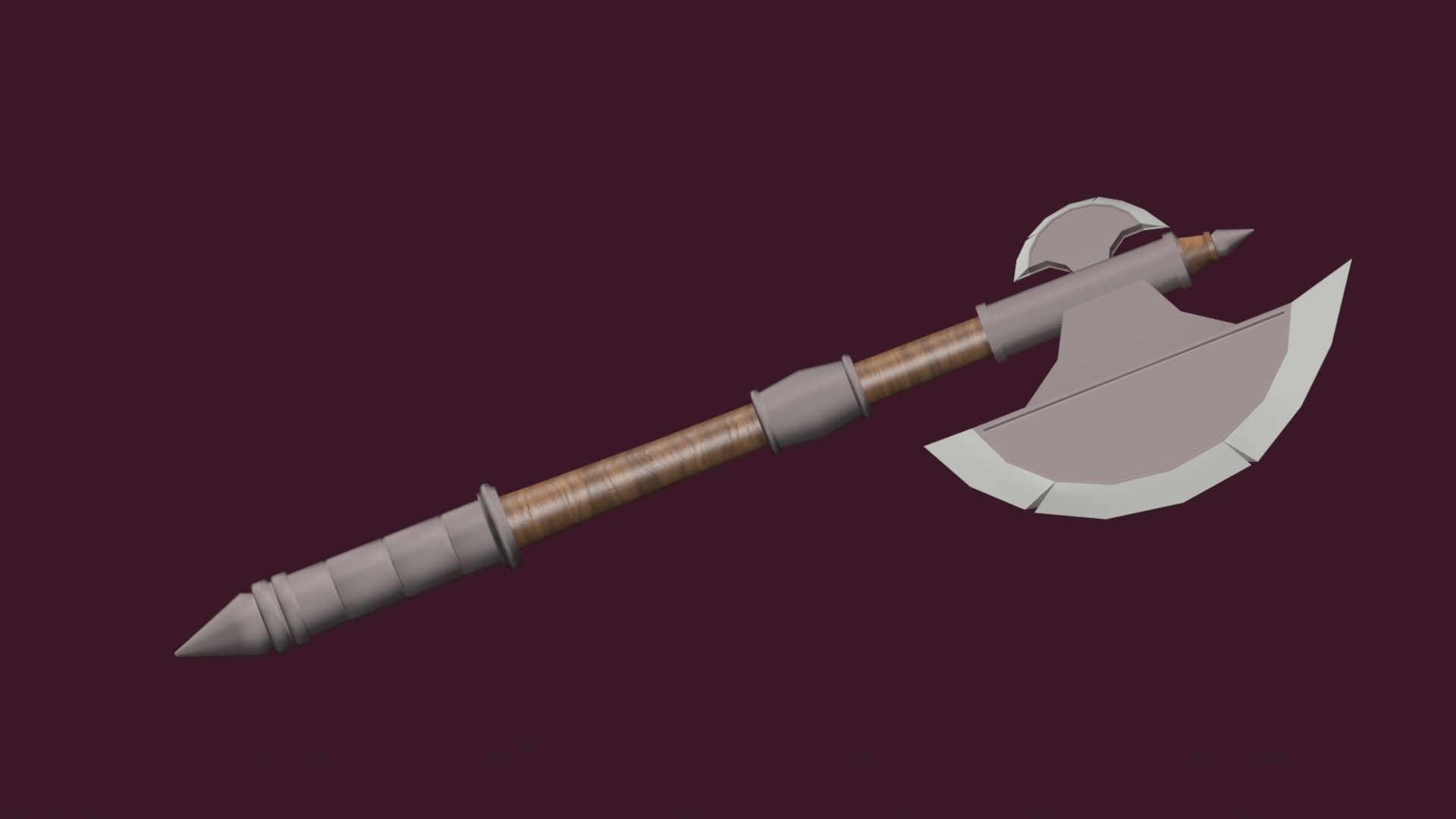 Axe model sword Low-poly 3D model_6