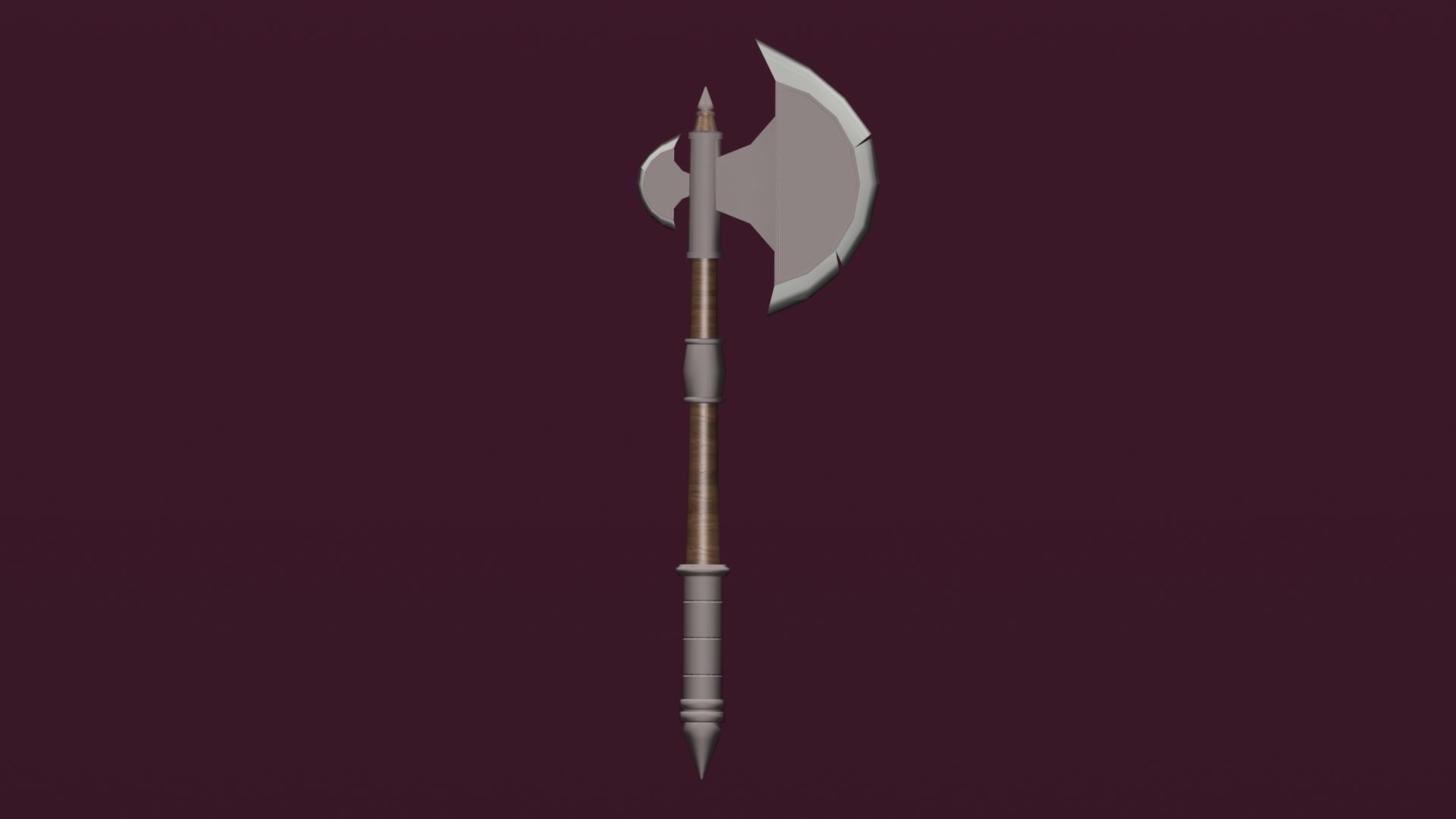 Axe model sword Low-poly 3D model_3