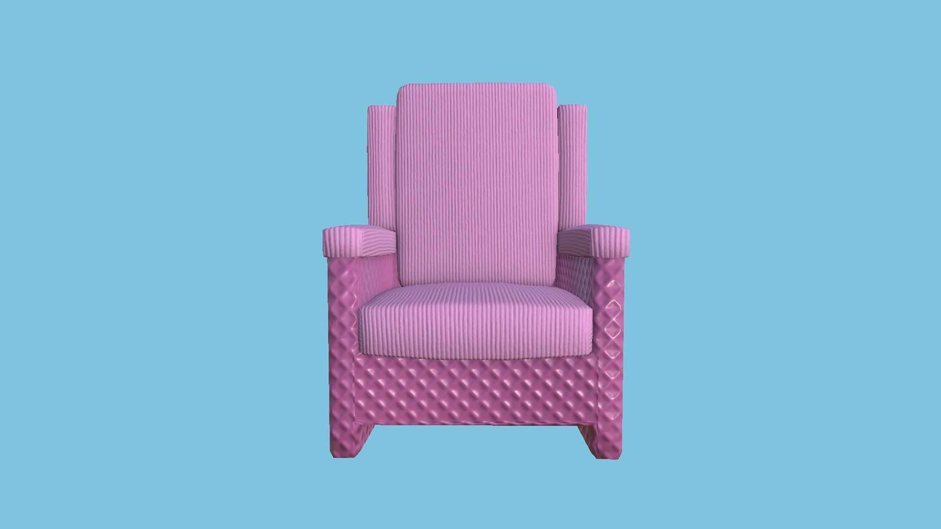 Pink Beauty Armchair - Furniture Interior Design Free low-poly 3D model_4