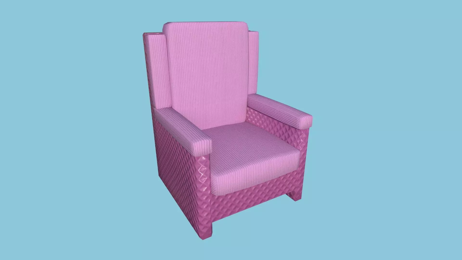 Pink Beauty Armchair - Furniture Interior Design Free low-poly 3D model_0