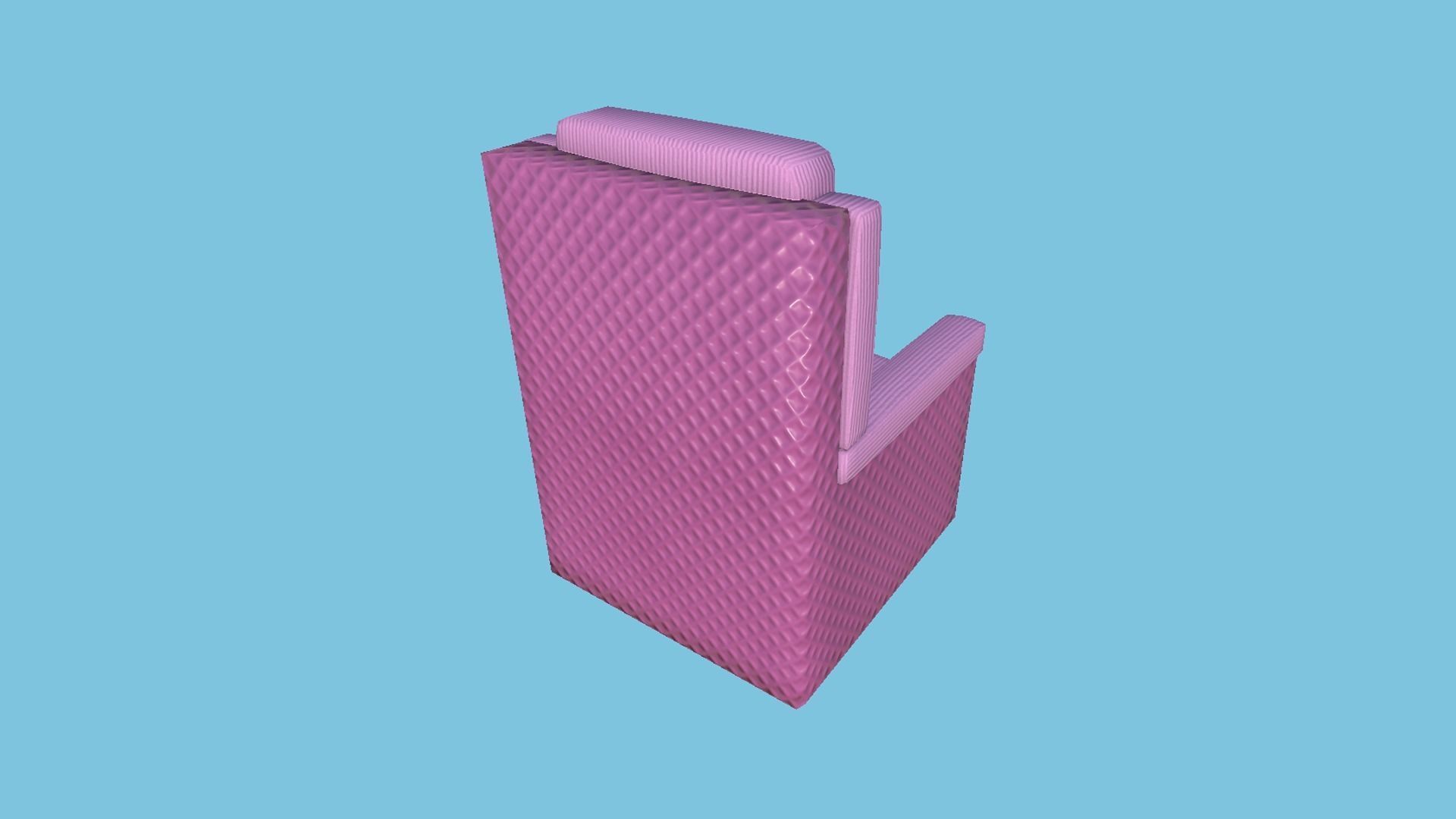 Pink Beauty Armchair - Furniture Interior Design Free low-poly 3D model_3