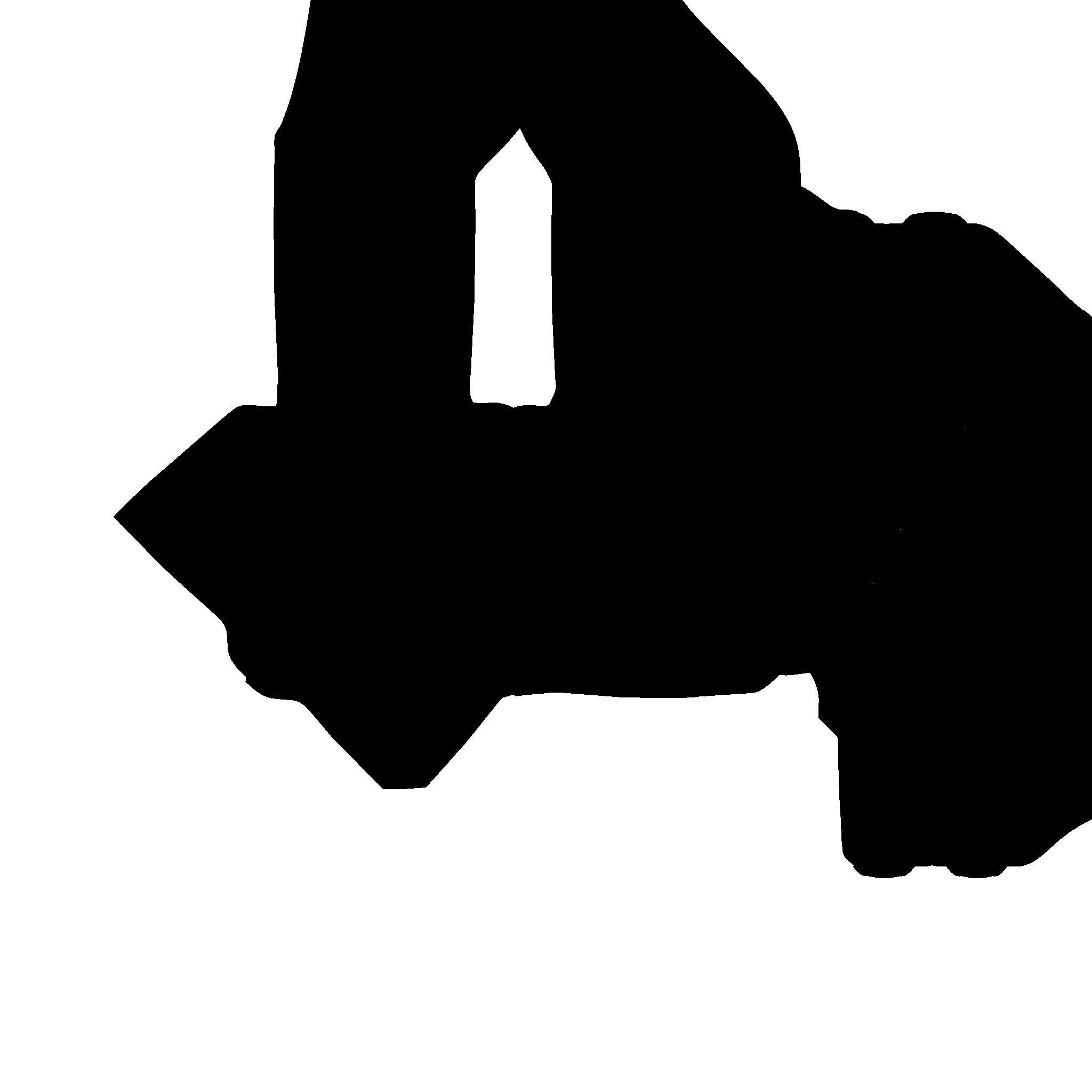 Full Black Armchair - Furniture Interior Design Low-poly 3D model_15