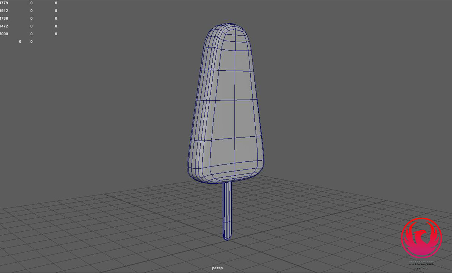 IceCream Watermelon Low-poly 3D model_1