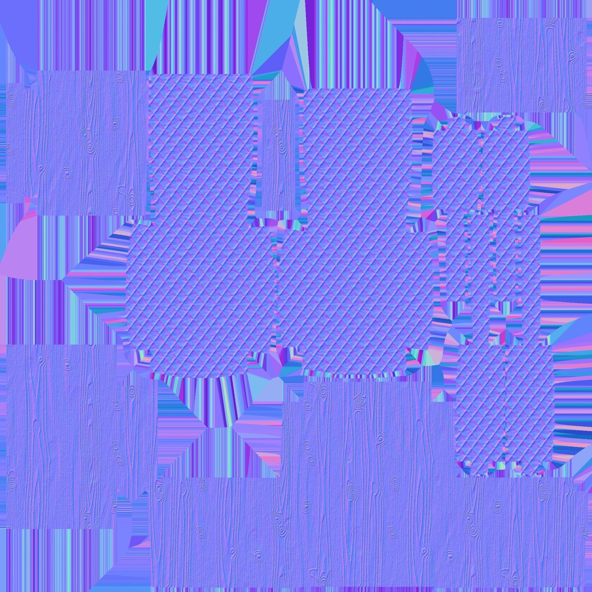 Black Leather Wood Armchair - Furniture Interior Design Low-poly 3D model_11