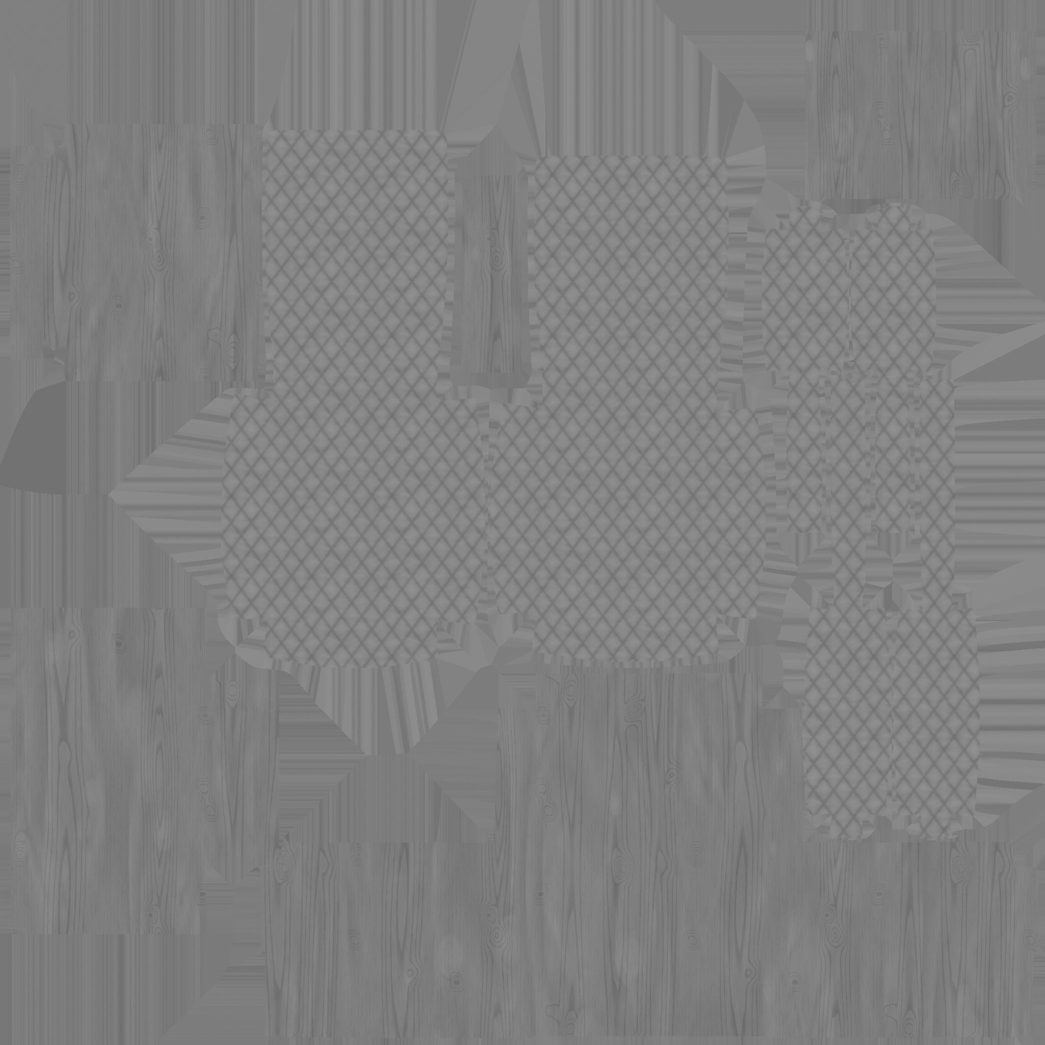 Black Leather Wood Armchair - Furniture Interior Design Low-poly 3D model_15