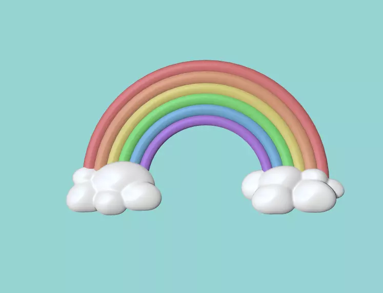 Cute Rainbow 3D print model_0