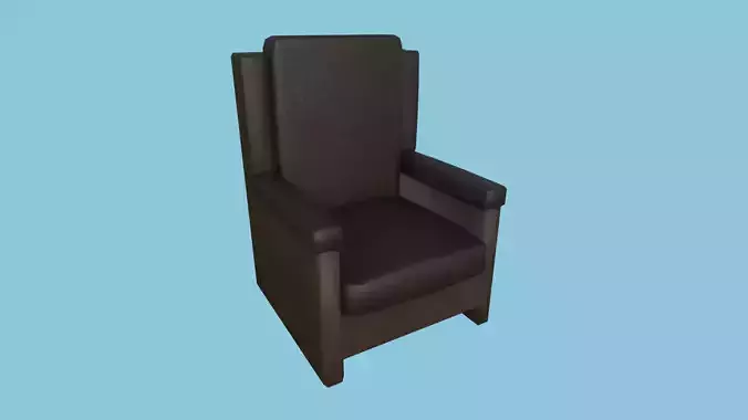 Leather Armchair - Furniture Interior Design Low-poly 3D model