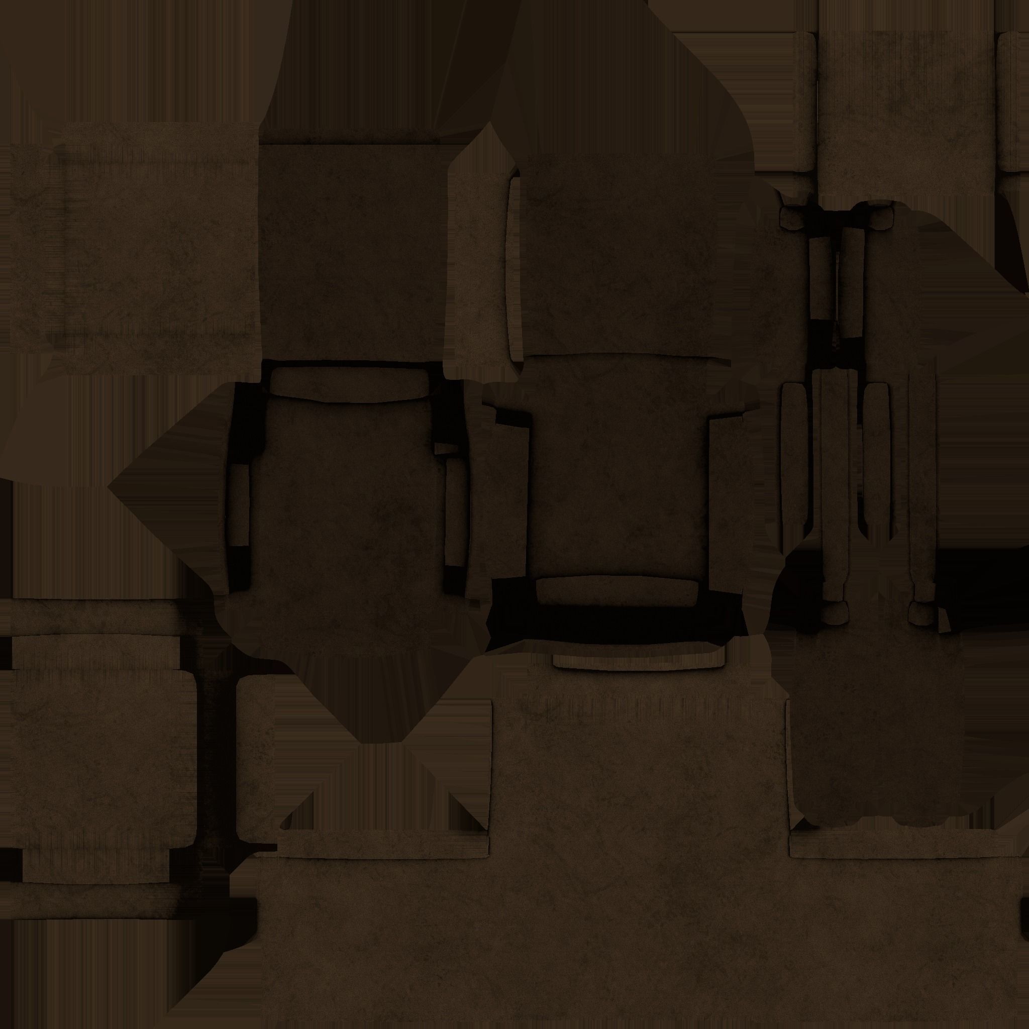 Leather Armchair - Furniture Interior Design Low-poly 3D model_13