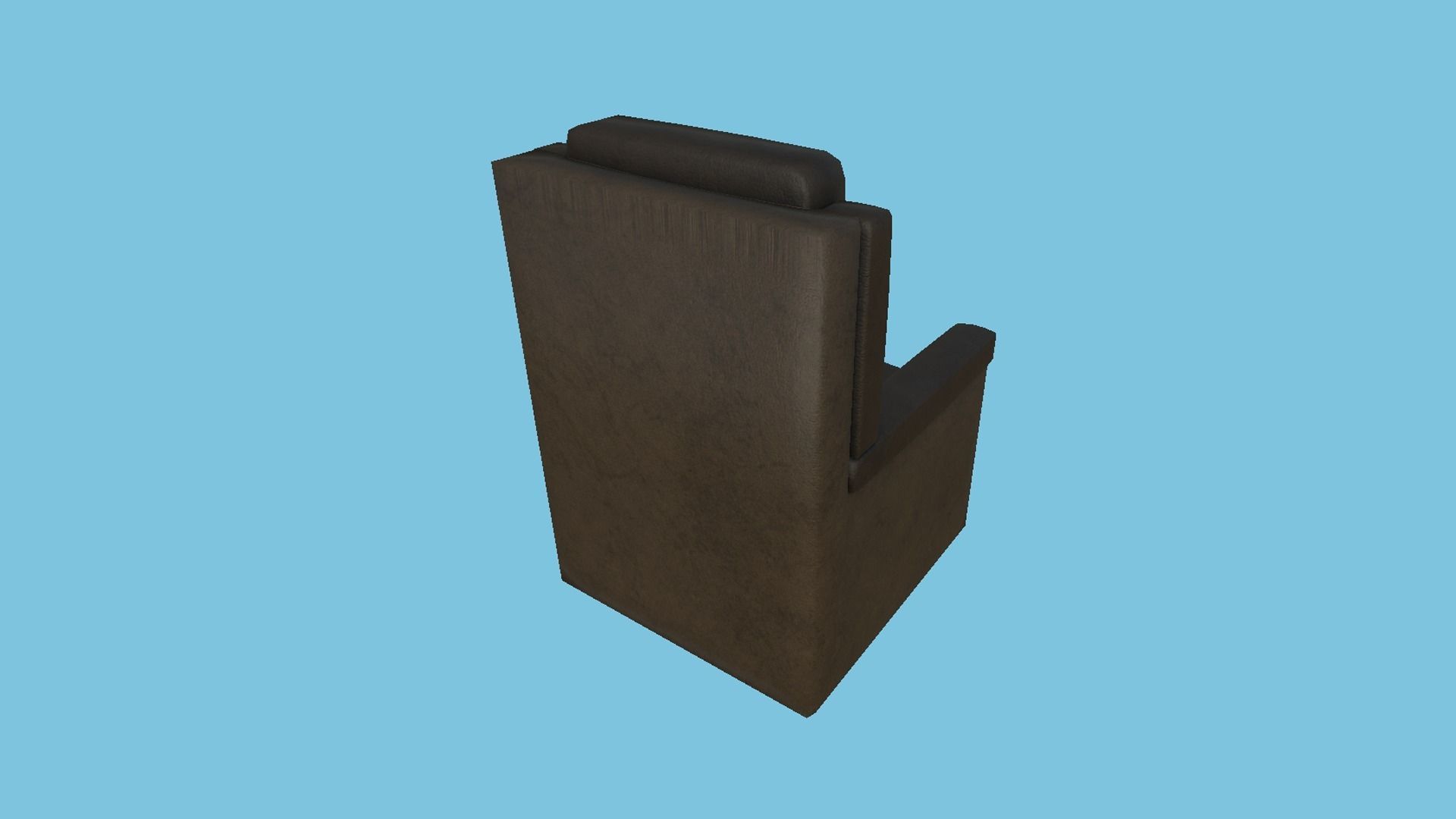 Leather Armchair - Furniture Interior Design Low-poly 3D model_2