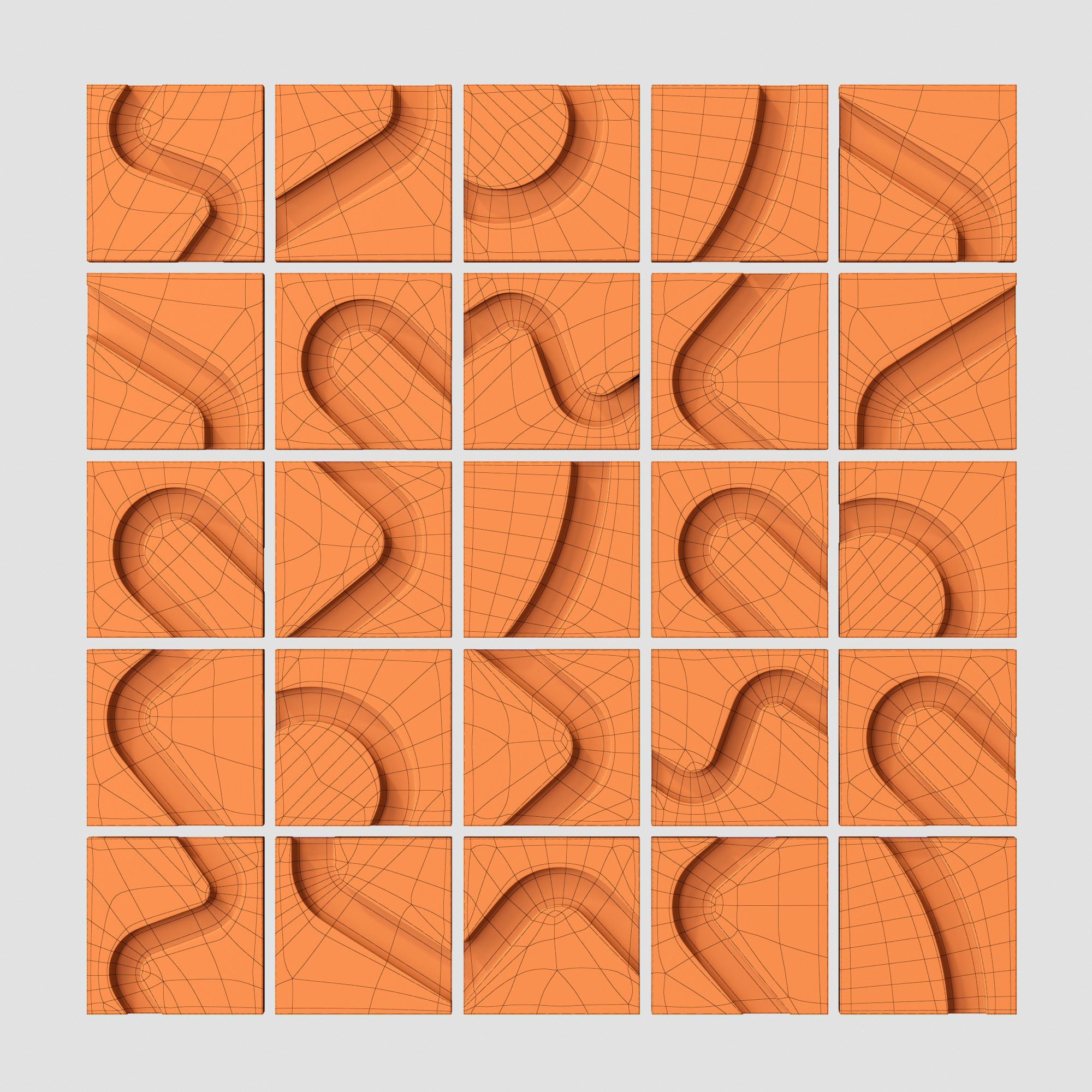 Penel plate  line bend n3 3D model_7