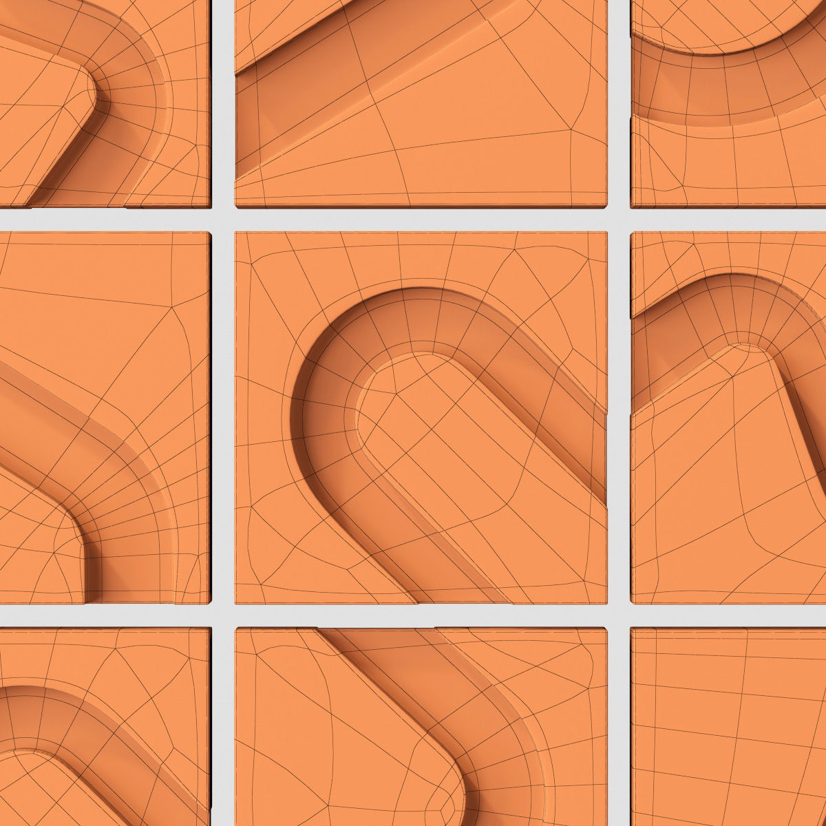 Penel plate  line bend n3 3D model_9