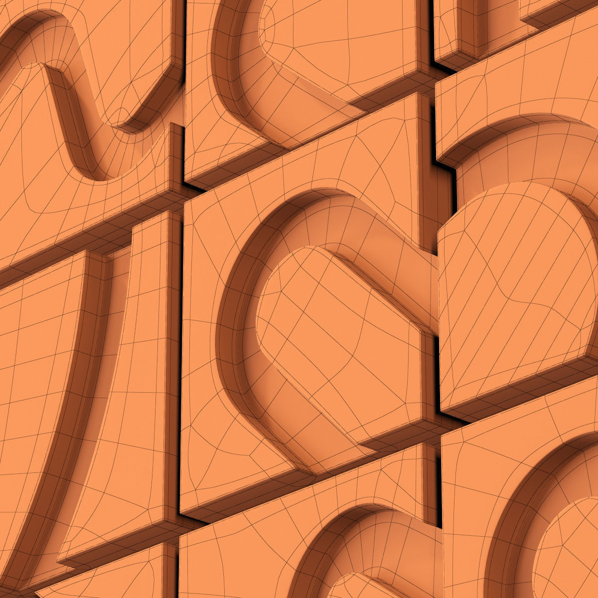 Penel plate  line bend n3 3D model_8