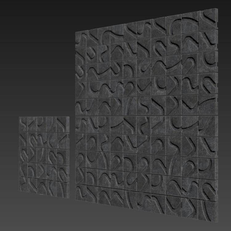 Penel plate  line bend n3 3D model_5