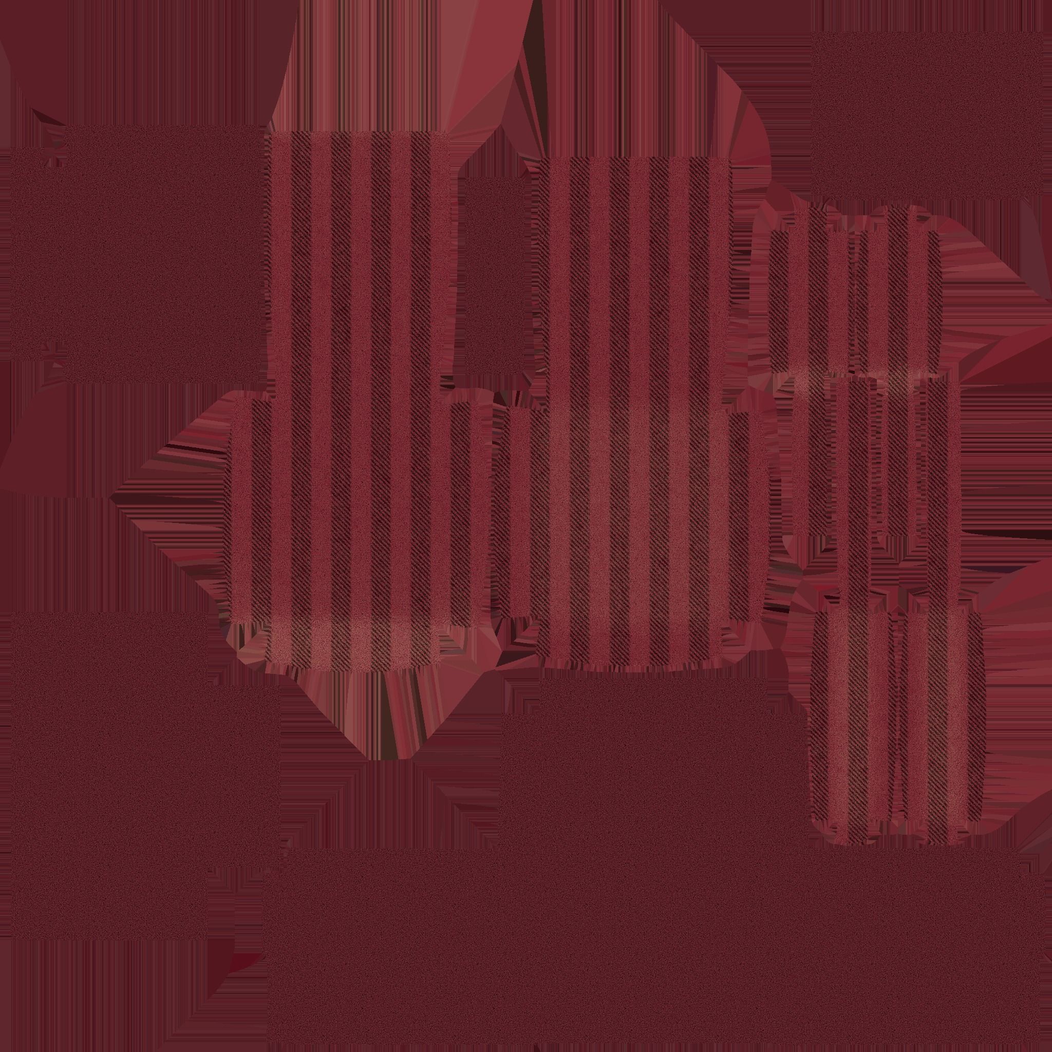 Red Stripes Armchair - Furniture Interior Design Free low-poly 3D model_13