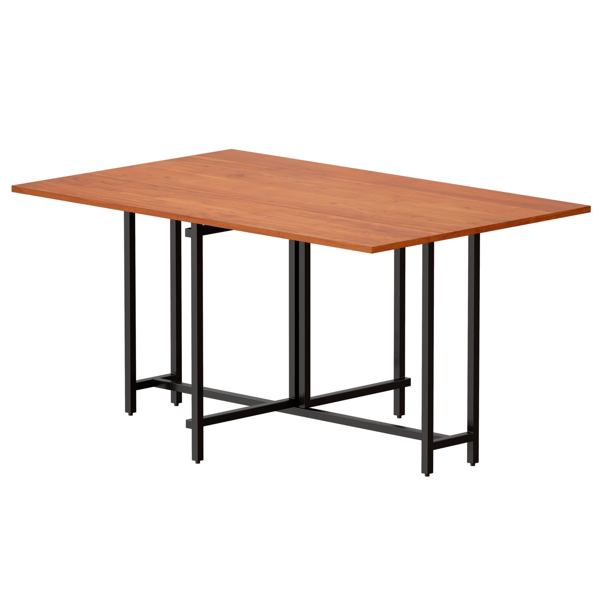 Origami Drop Leaf Rectangular Dining Table Crate and Barrel 3D model_7