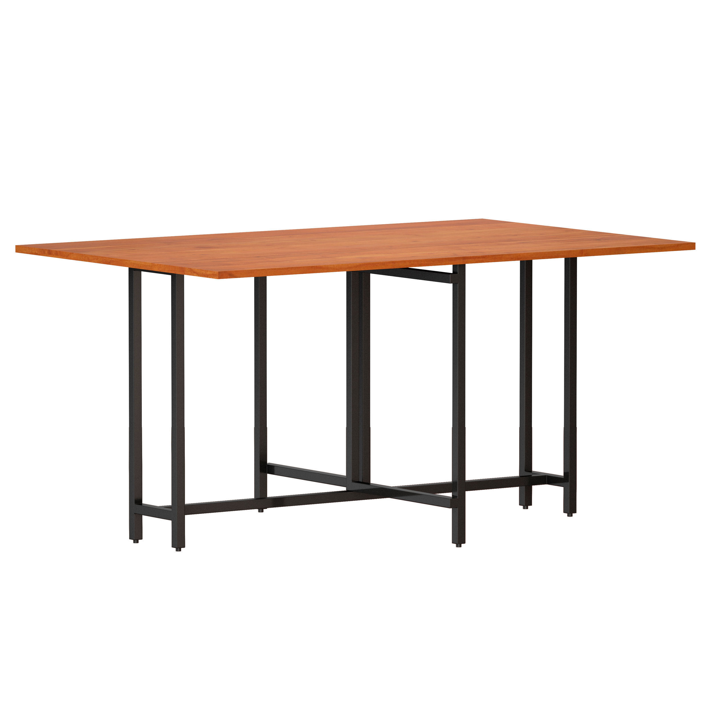 Origami Drop Leaf Rectangular Dining Table Crate and Barrel 3D model_1