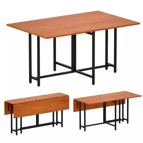 Origami Drop Leaf Rectangular Dining Table Crate and Barrel 3D model