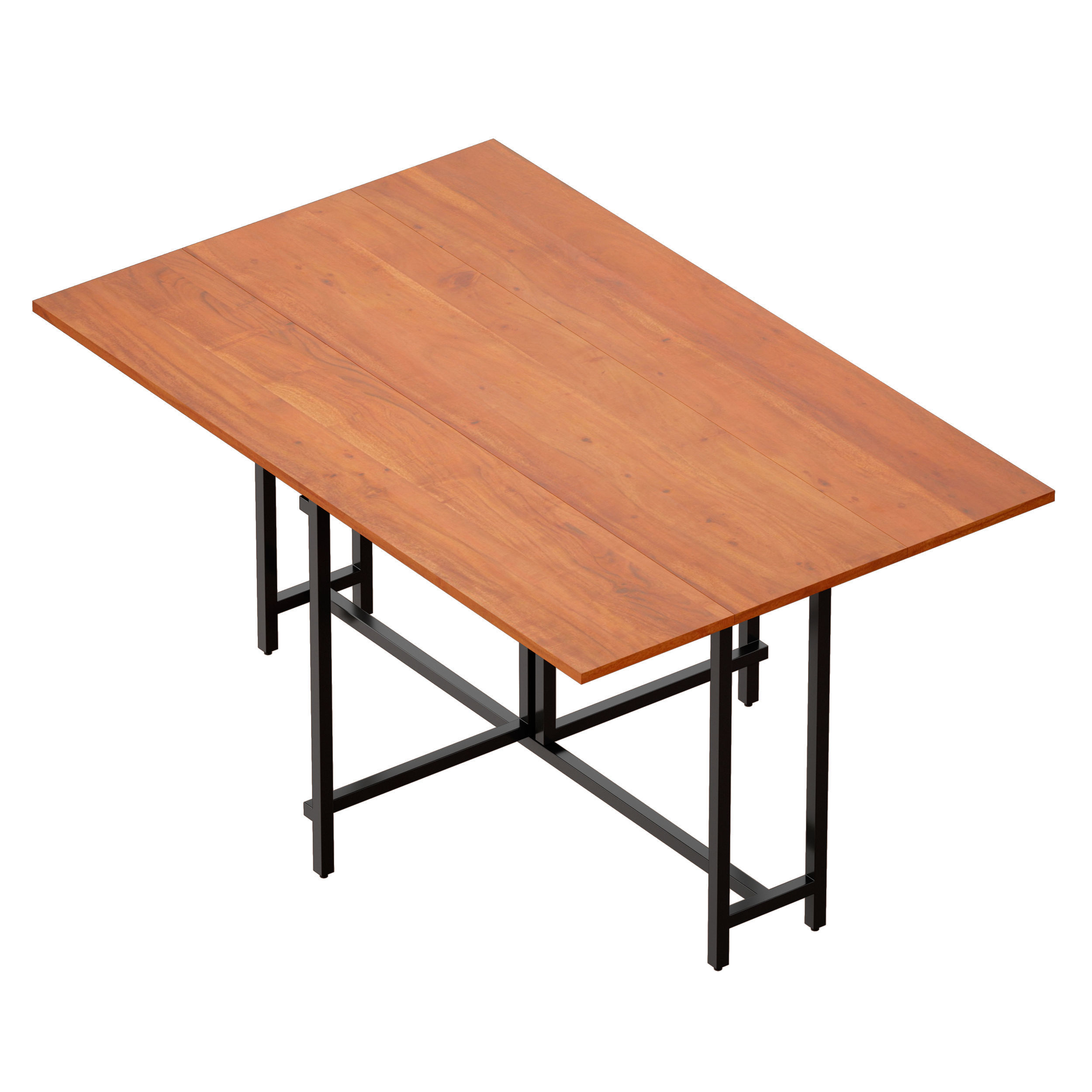 Origami Drop Leaf Rectangular Dining Table Crate and Barrel 3D model_9
