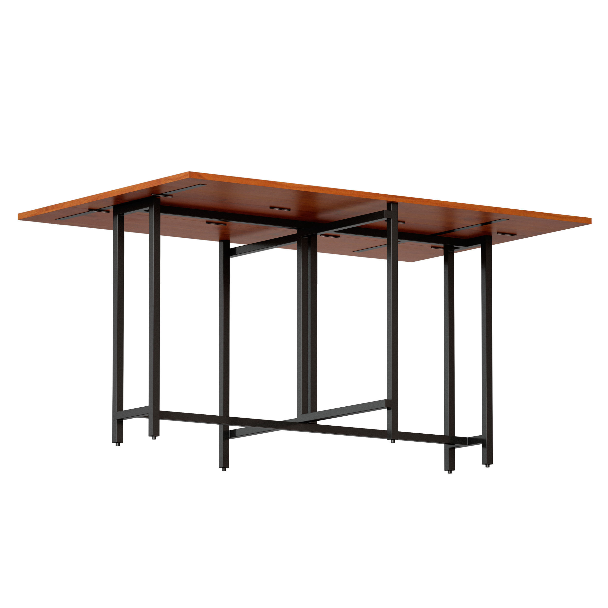 Origami Drop Leaf Rectangular Dining Table Crate and Barrel 3D model_3