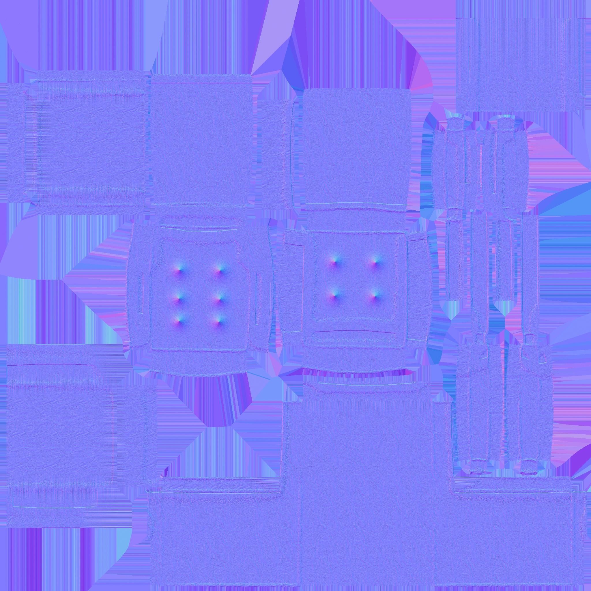 Shine Leather Armchair - Furniture Interior Design Low-poly 3D model_16