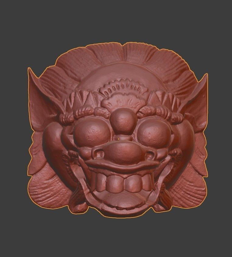 African Mask 04 high-poly 3D print model_1