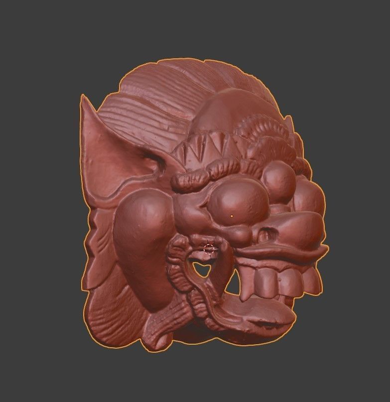 African Mask 04 high-poly 3D print model_2