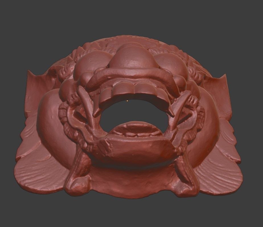 African Mask 04 high-poly 3D print model_4