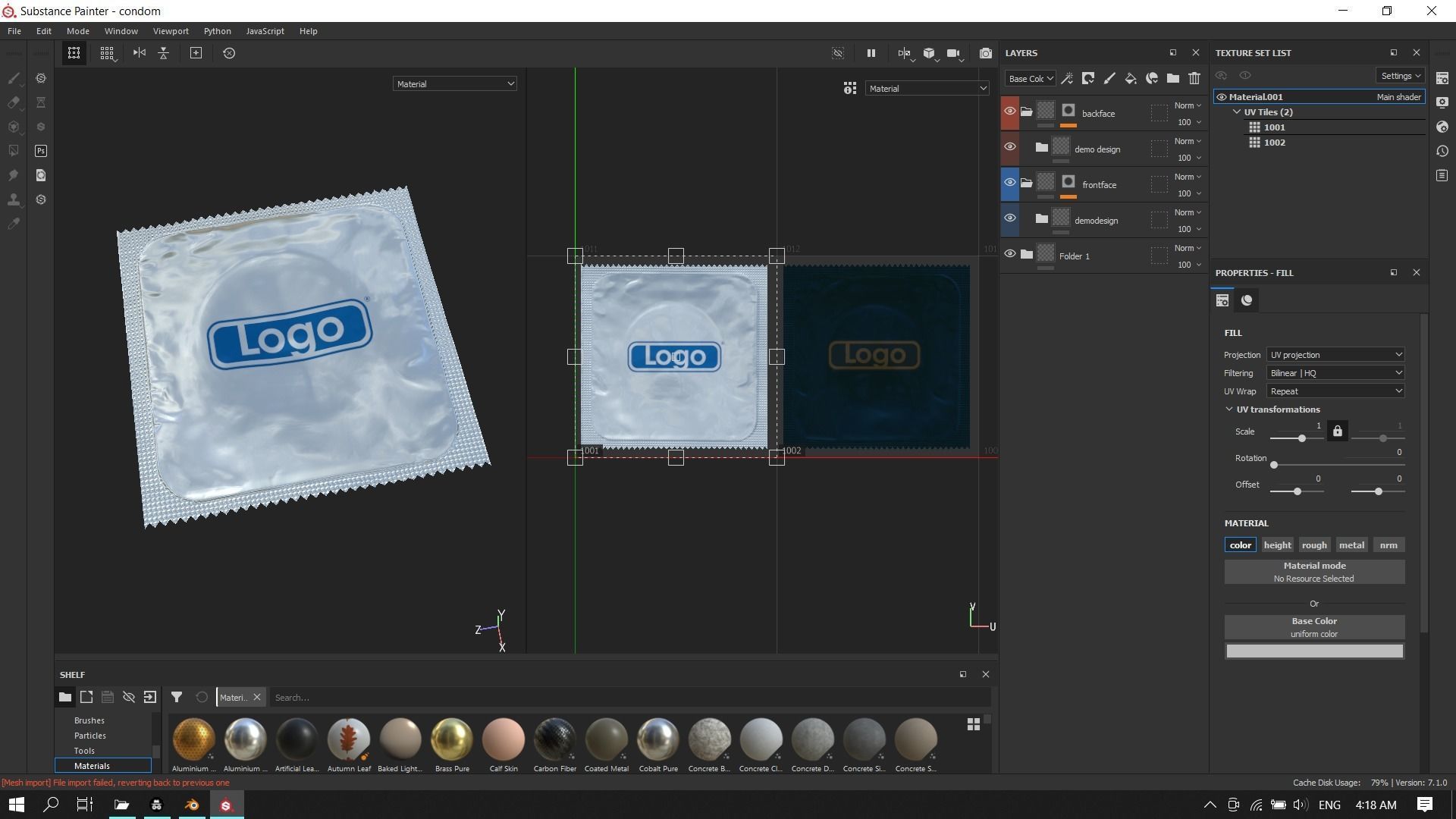 Package condom Low-poly 3D model_10
