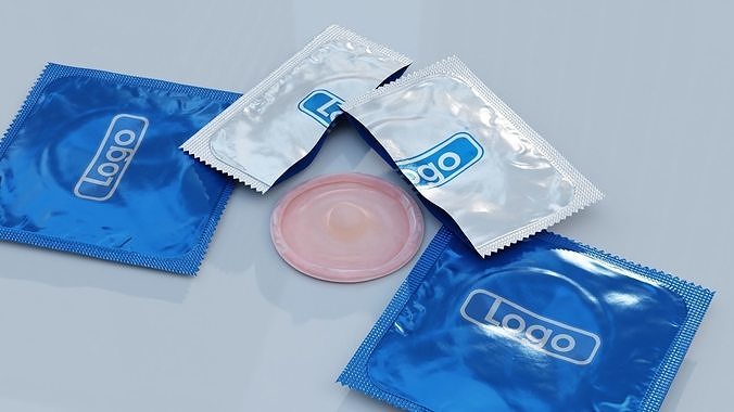 Package condom Low-poly 3D model