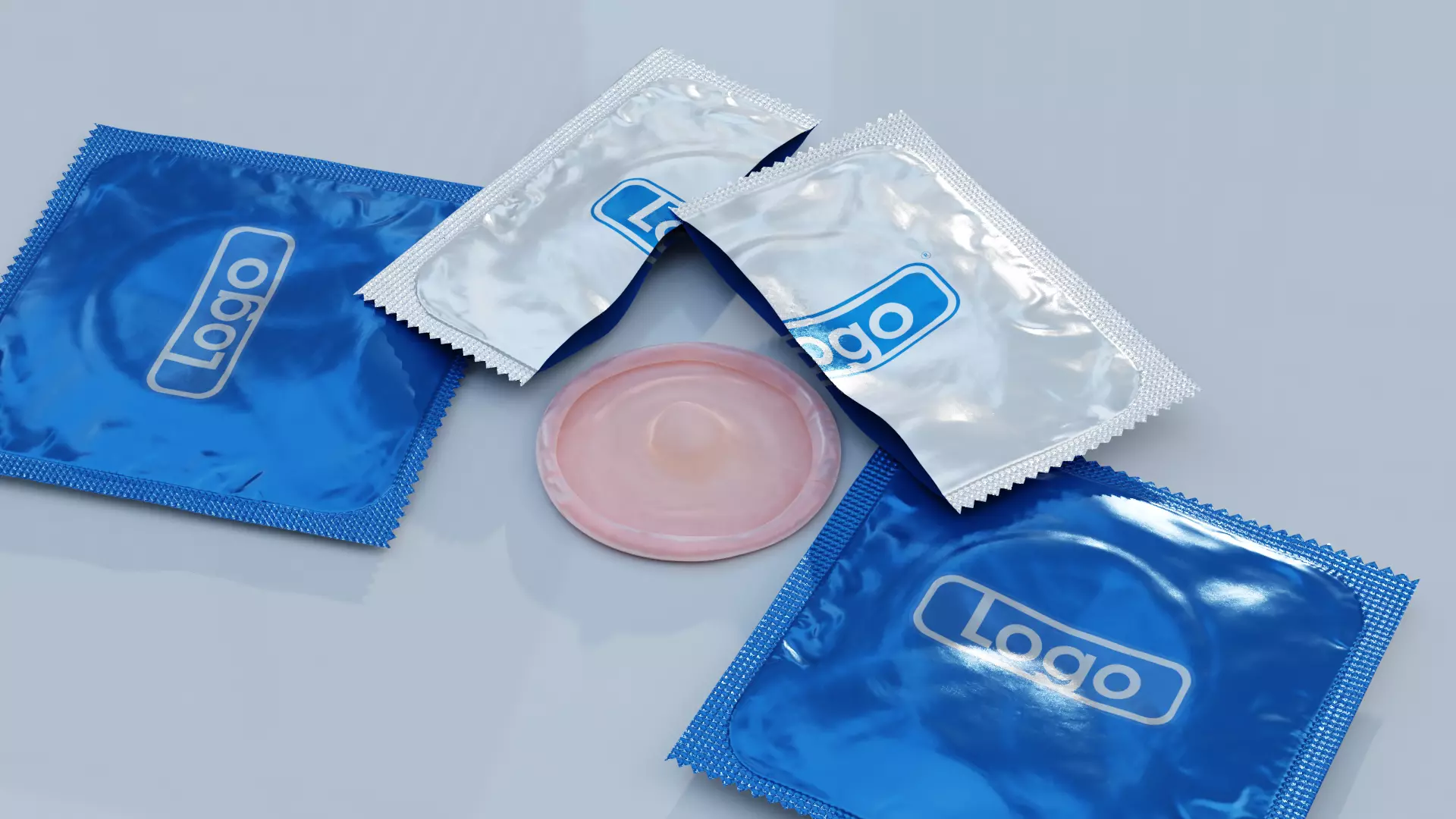 Package condom Low-poly 3D model_0