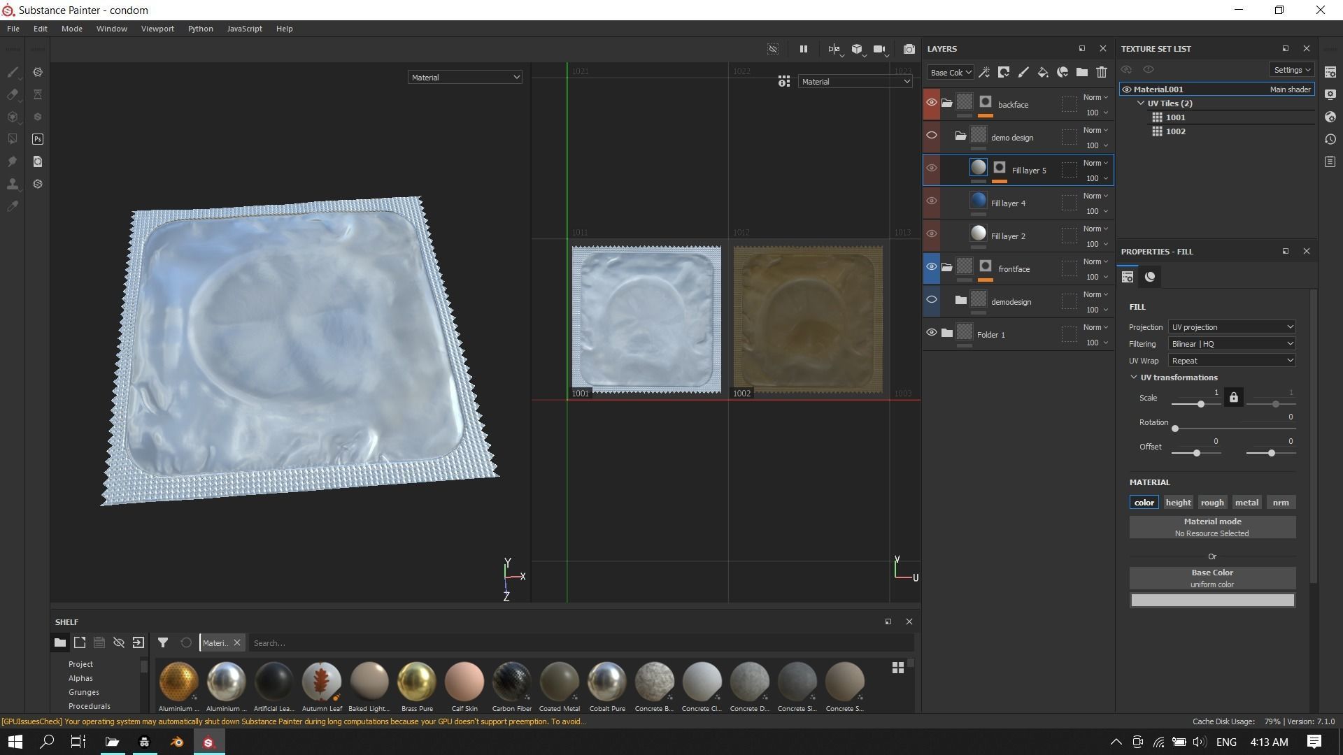 Package condom Low-poly 3D model_13