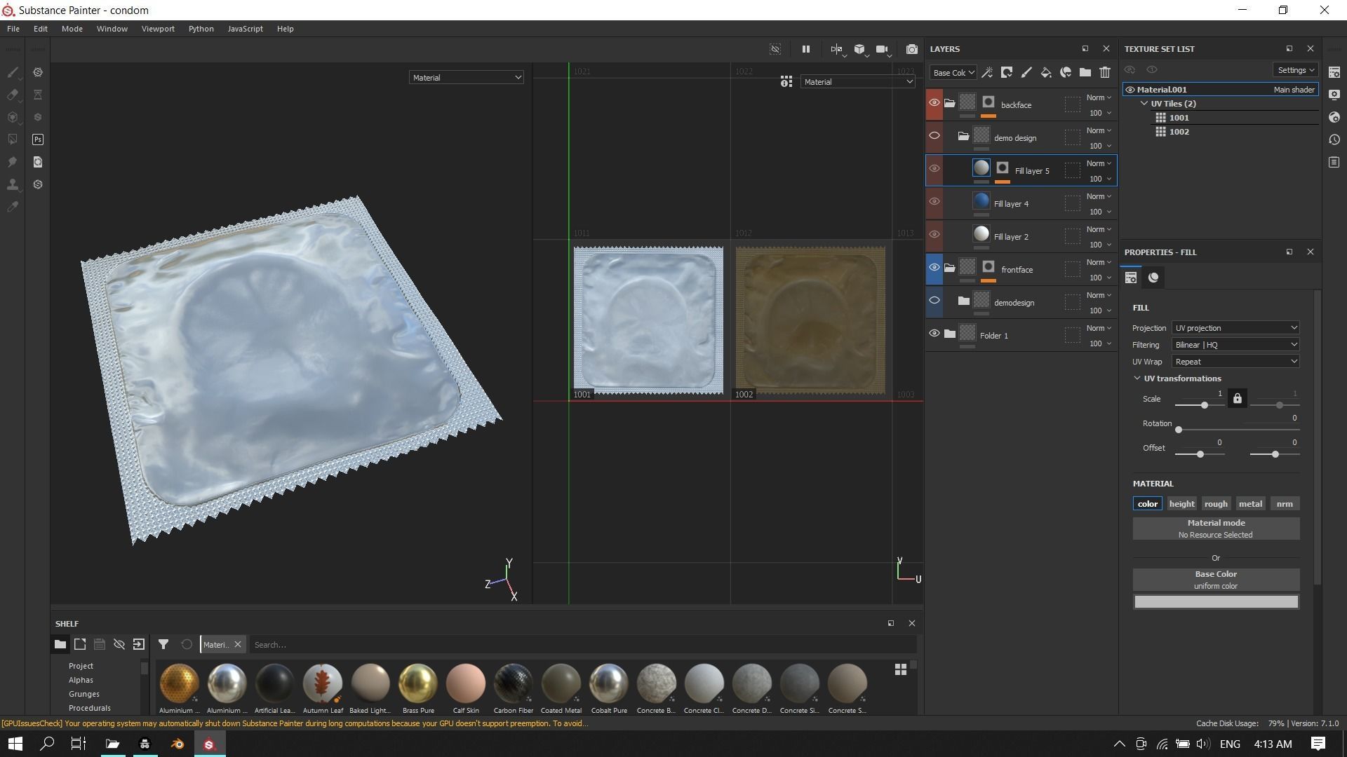 Package condom Low-poly 3D model_12