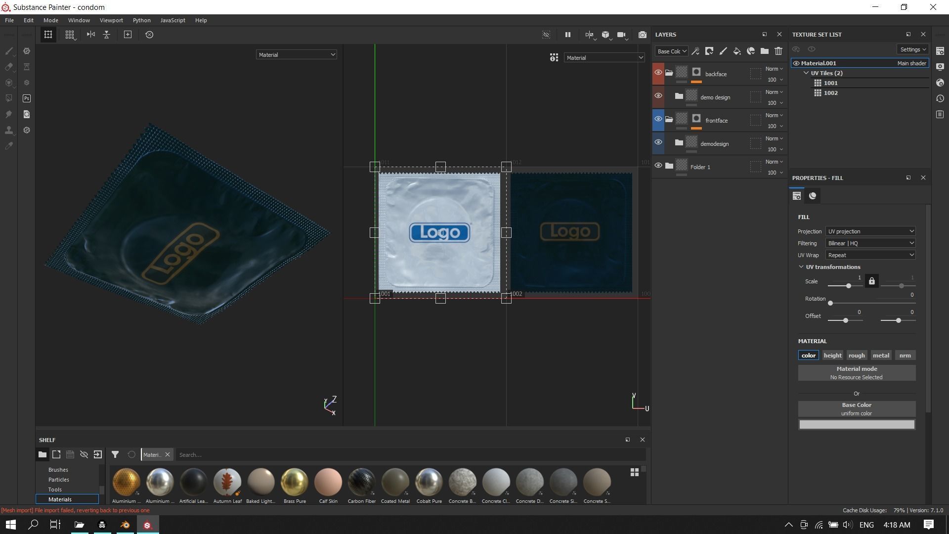 Package condom Low-poly 3D model_11