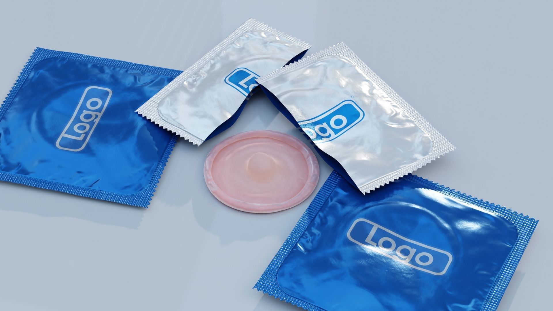 Package condom Low-poly 3D model_18