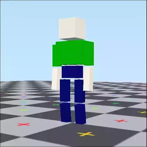 Simple game character Free low-poly 3D model