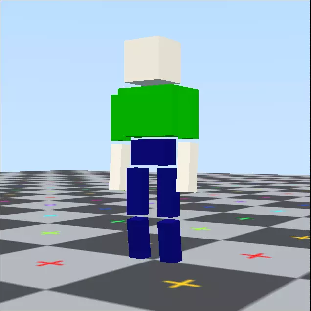 Simple game character Free low-poly 3D model_0