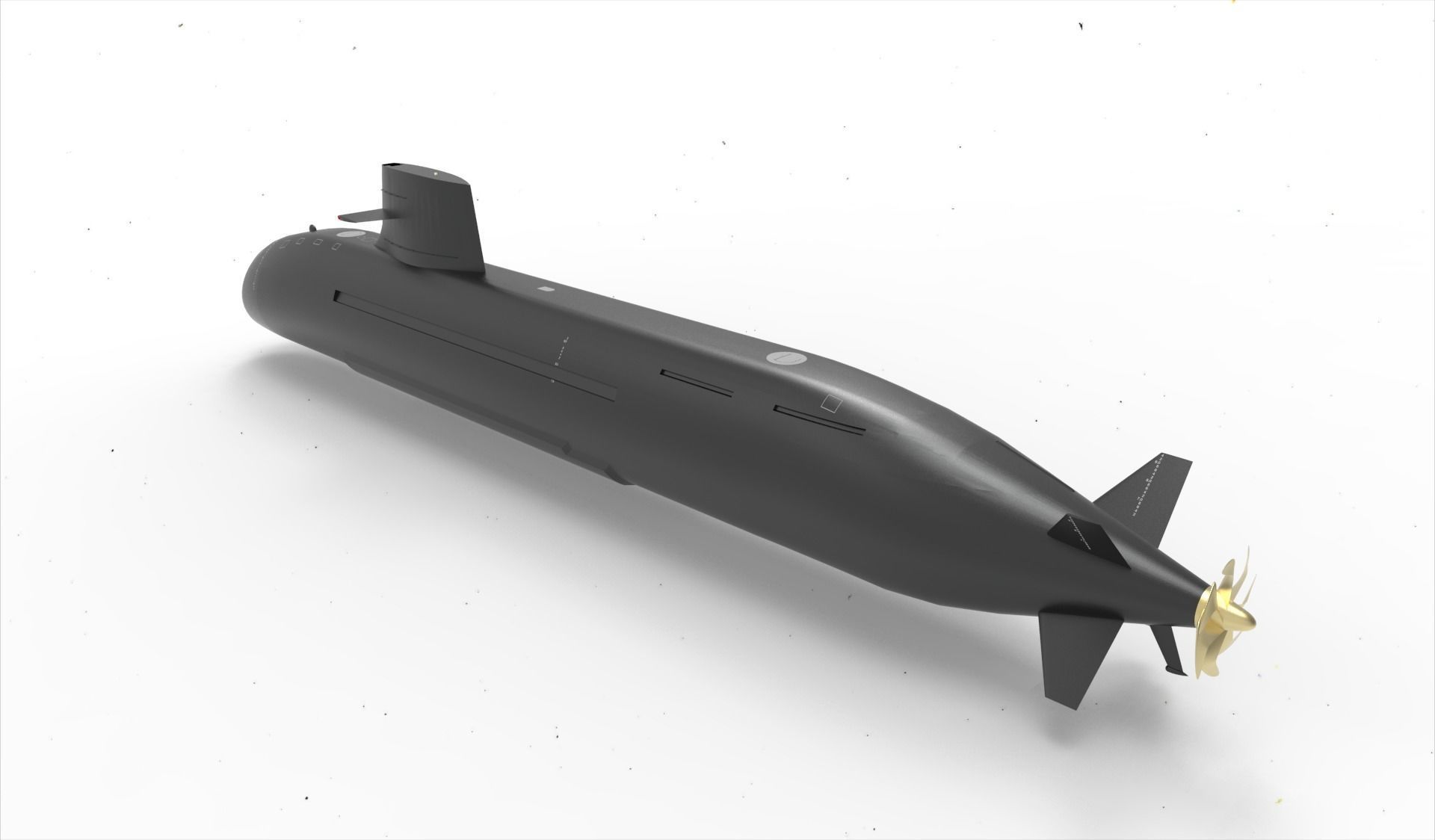 Taigei Class Submarine 3D model_6