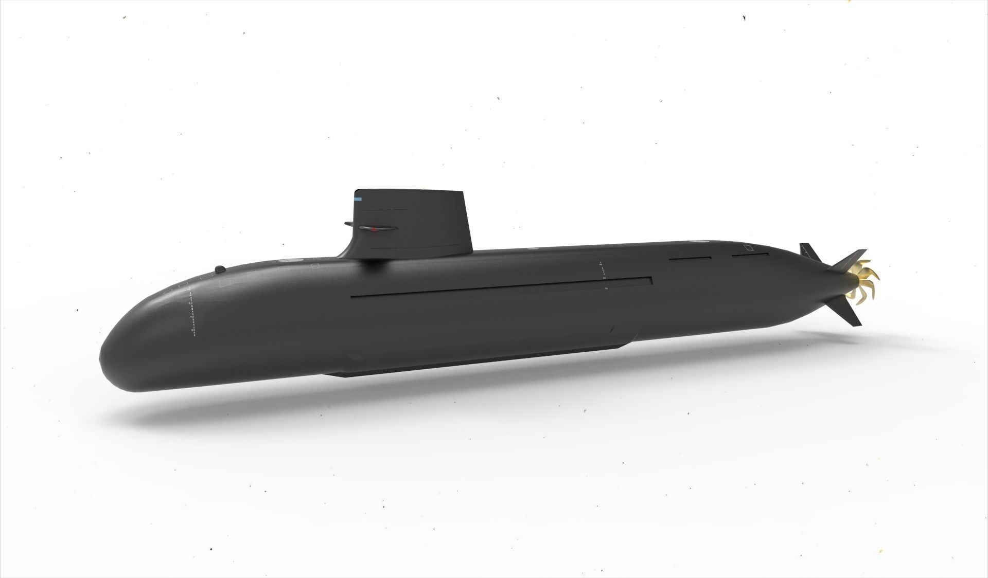 Taigei Class Submarine 3D model_7