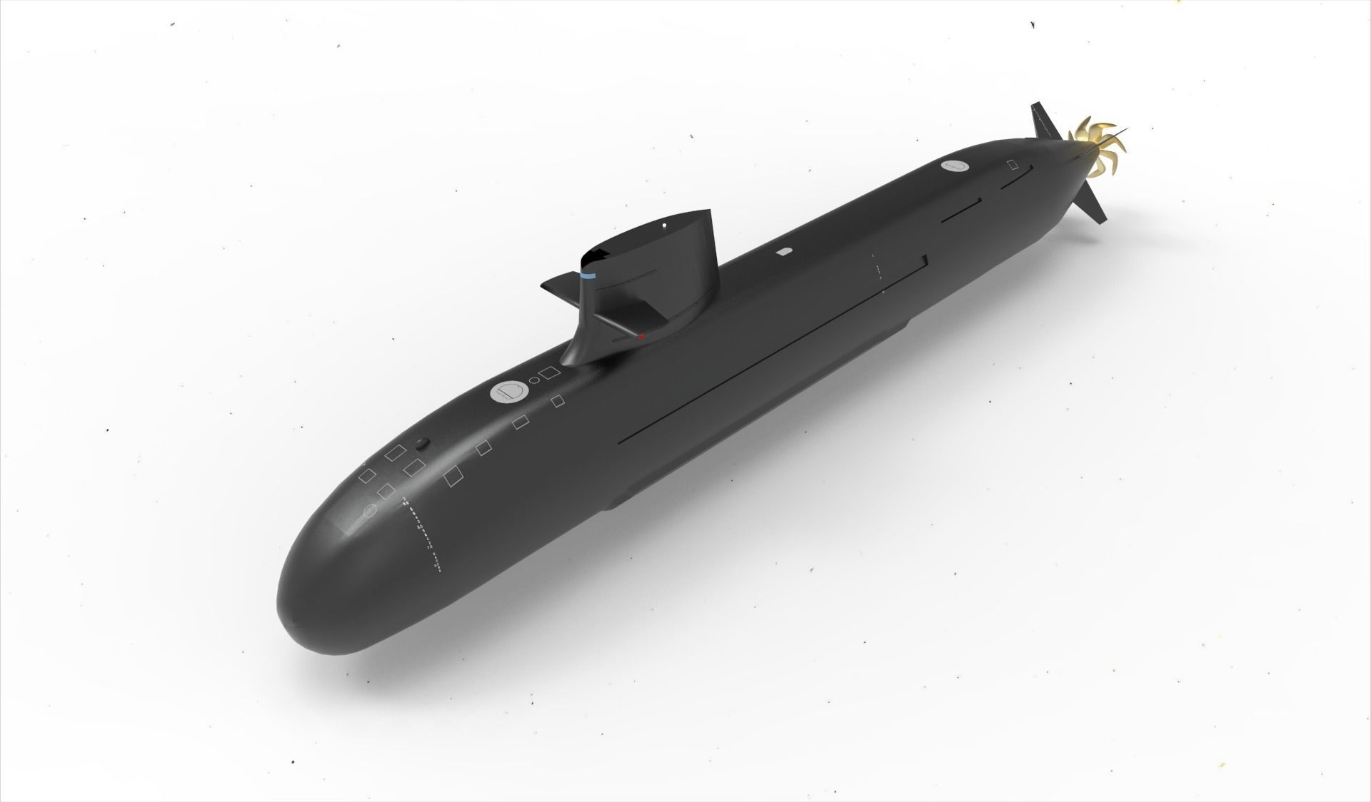 Taigei Class Submarine 3D model_5
