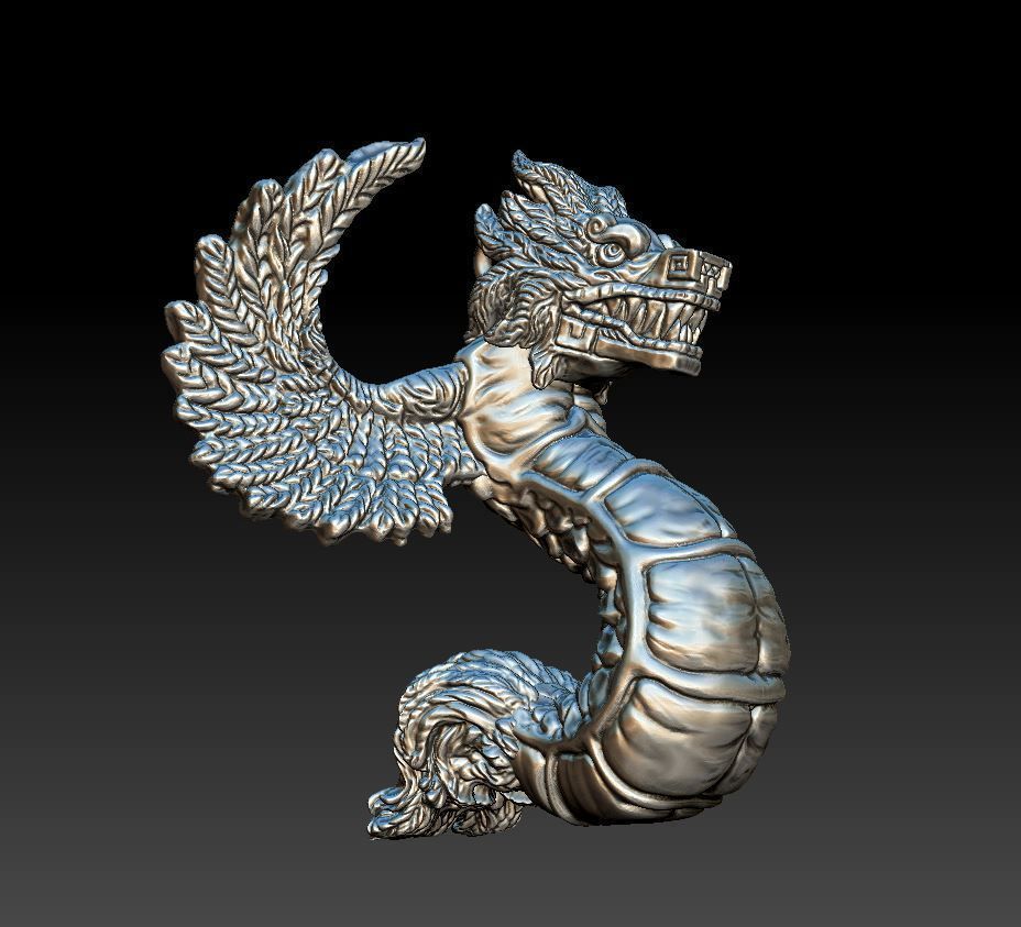Quetzalcoatl 3D print model_0